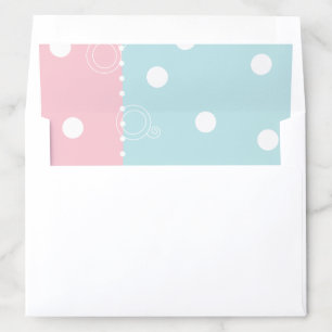 Envelope Liner "Baby Shower Peek-a-Boo, Pink-Blue"