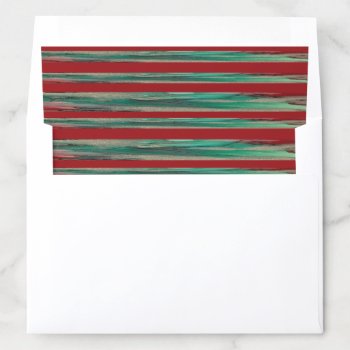 Envelope Liner "christmas Reds & Greens Stripes" by ChristmasHappy at Zazzle