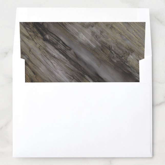 Envelope Liner Elegant Gold and Black (In Envelope)