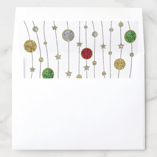 Envelope Liner "Ornaments and Stars" (In Envelope)