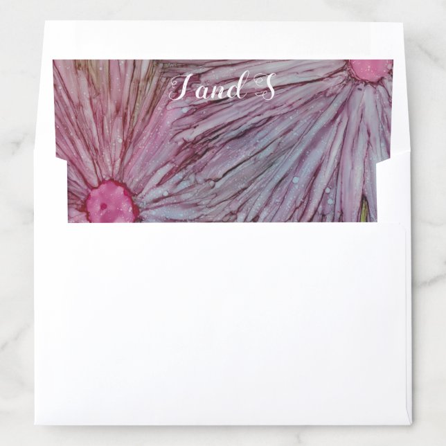 Envelope Liner Shades of Lavenders and Pinks (In Envelope)