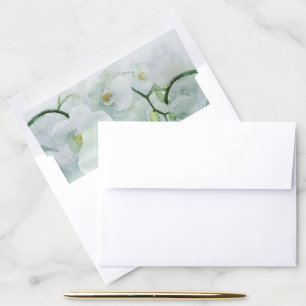 Envelope Liner with Floral Watercolor Details
