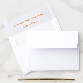 Envelope Liners A2 Uni White - Own Color by Oranjeshop at Zazzle
