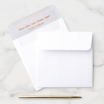 Envelope Liners Square Uni White - Own Color by Oranjeshop at Zazzle