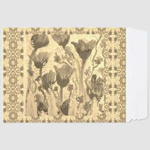 Envelope Mailer - Fenced Flowers Sepia