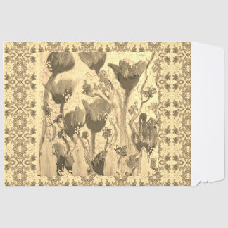 Envelope Mailer - Fenced Flowers Sepia