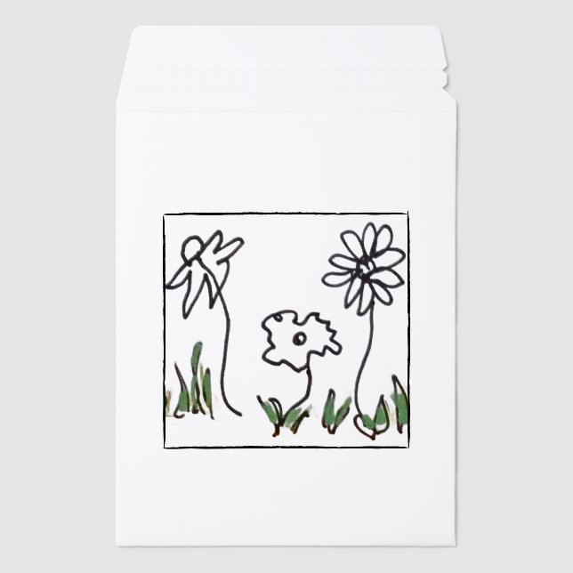 Envelope Mailer - Three Little Flowers (Front)