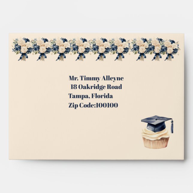 Envelope-Matching College Grad Party Invitation  Envelope (Front)