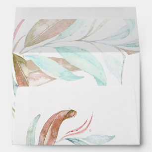 ENVELOPE Pastel Watercolor Wispy Foliage