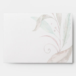 ENVELOPE Pastel Watercolor Wispy Foliage