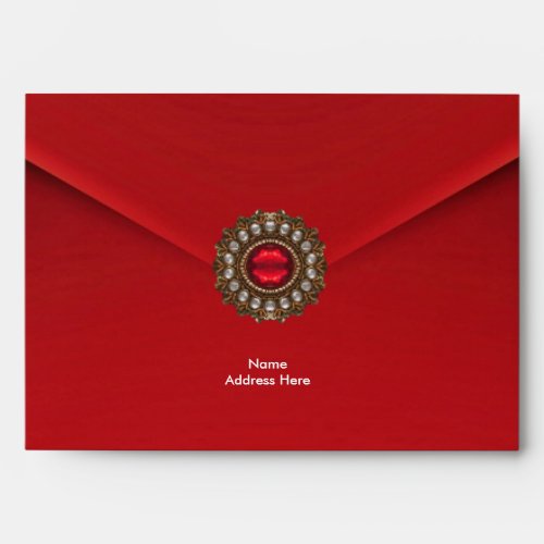 Envelope Red Velvet Jewel 2