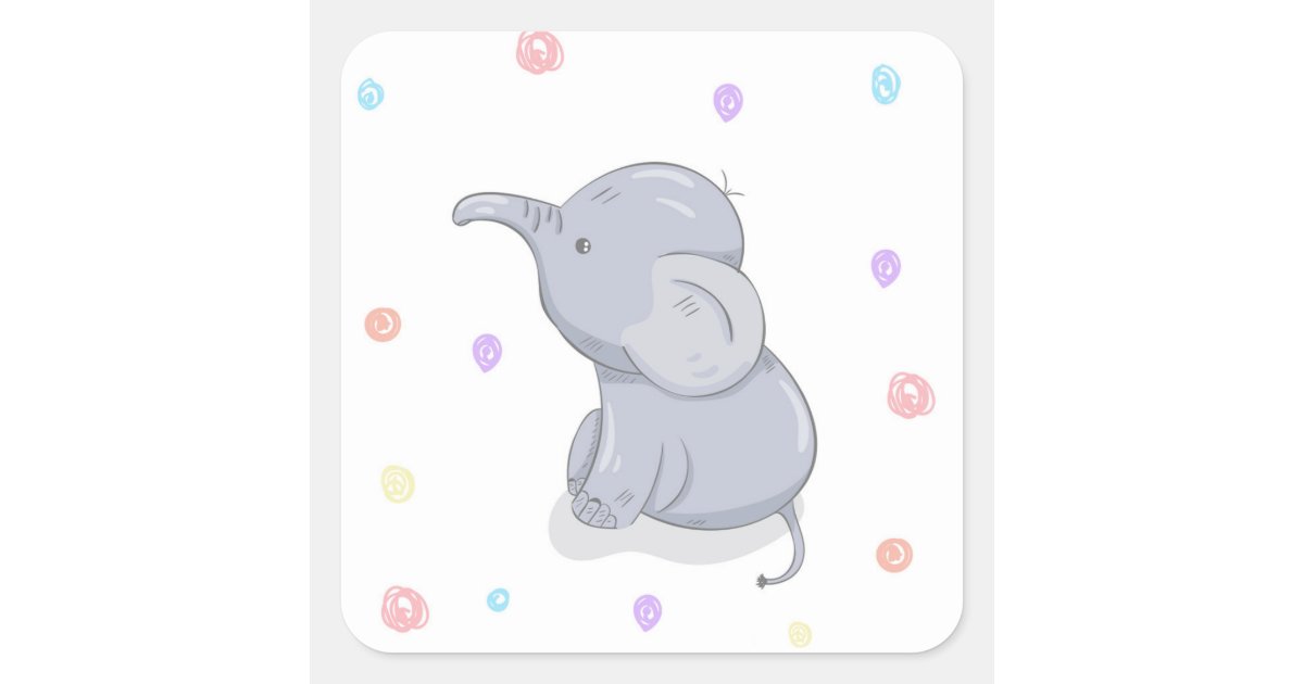 ENVELOPE SEAL BABY SHOWER BABY ELEPHANT Zazzle