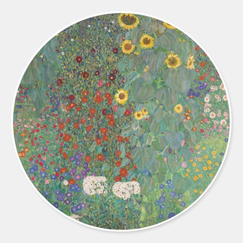 ENVELOPE SEAL  KLIMT  GARDEN WITH SUNFLOWERS