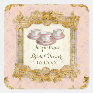 Envelope Seal Paris Palace Tea Party Bridal Shower