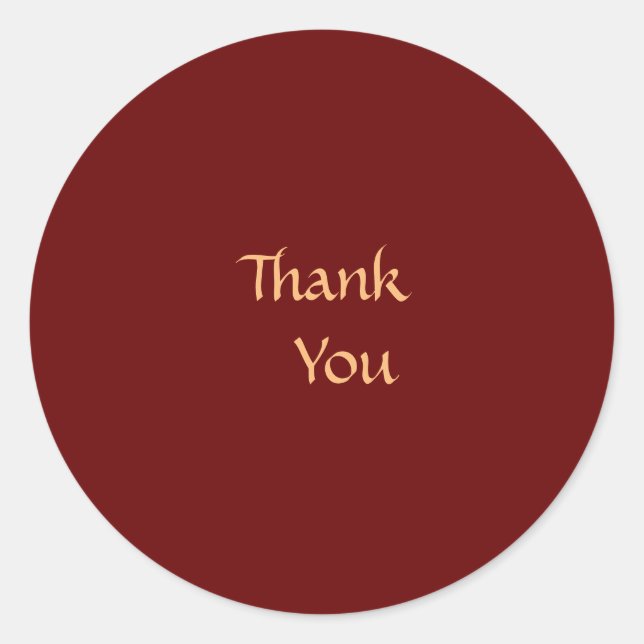 Envelope Seal - Red Thank You (Front)