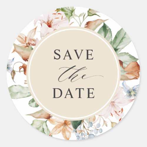 Envelope Seal Save the Date Beige Earth Tones
