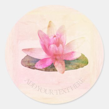 Envelope Seal Sticker : Pink Lotus by TINYLOTUS at Zazzle