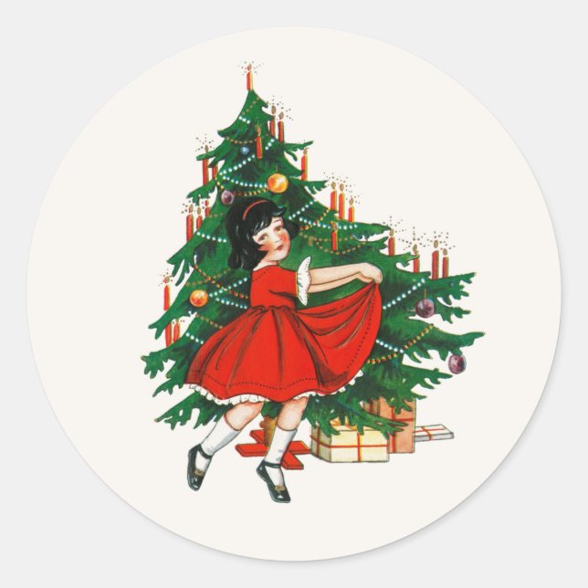 ENVELOPE SEAL STICKER : VINTAGE CHRISTMAS (Front)