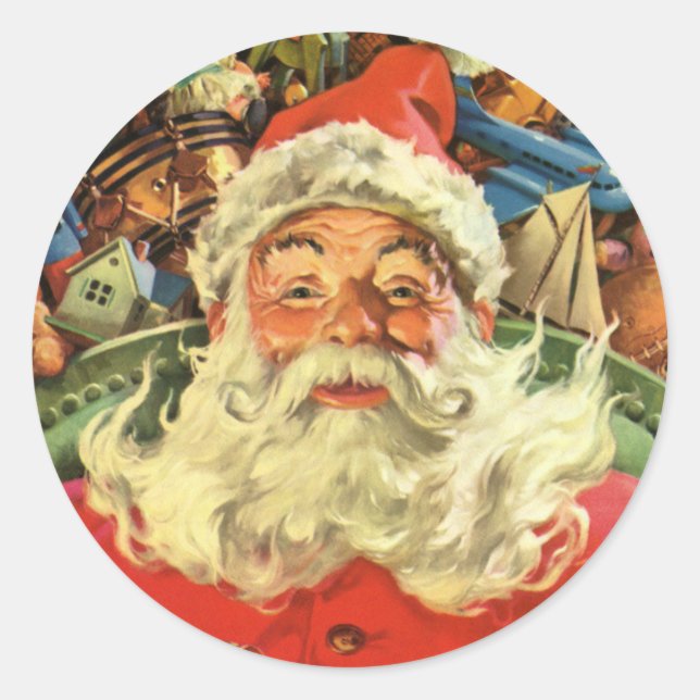 ENVELOPE SEAL  : VINTAGE CHRISTMAS : Santa Claus (Front)