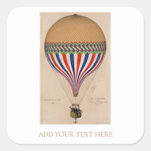 ENVELOPE SEAL  VINTAGE FRENCH HOT AIR BALLOON