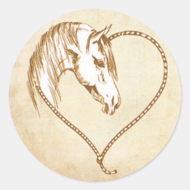 Envelope Seal Western Wedding Label, sticker (Front)