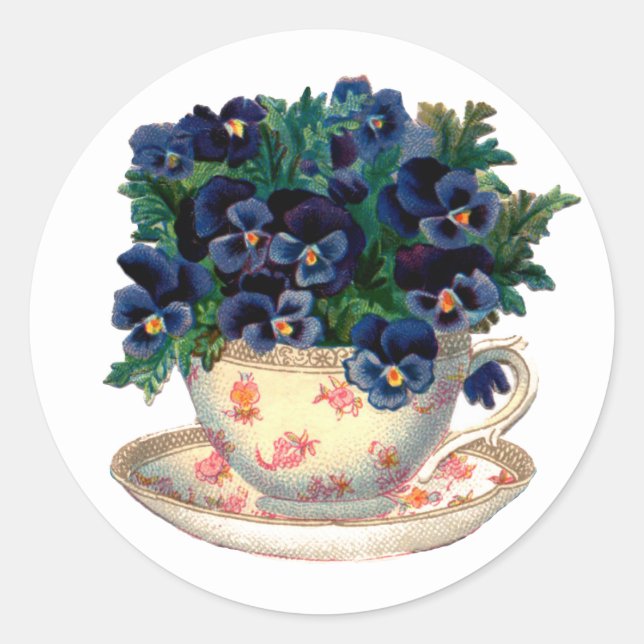 ENVELOPE SEAL WITH FLOWERS AND TEACUP (Front)