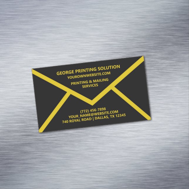 Envelope Shape Business Card Magnet (In Situ)
