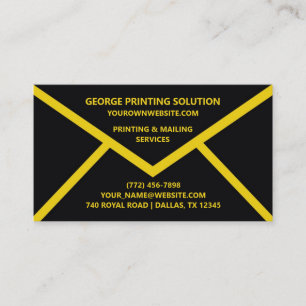 Envelope Shape Business Card Template