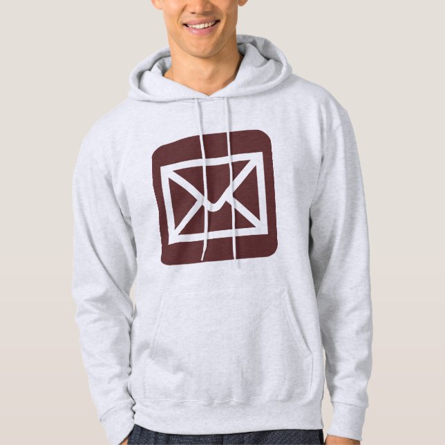 Envelope Sign - Dark Brown Hoodie (Front)