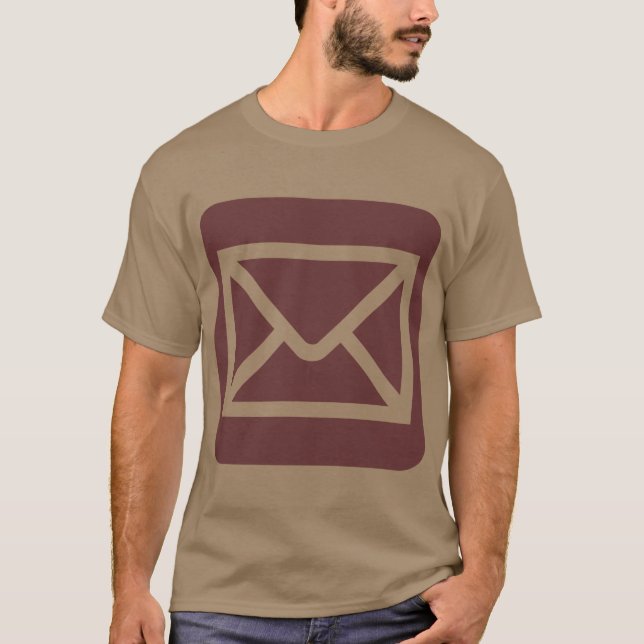 Envelope Sign - Dark Brown T-Shirt (Front)