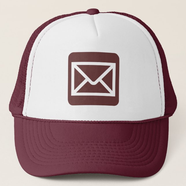 Envelope Sign - Dark Brown Trucker Hat (Front)