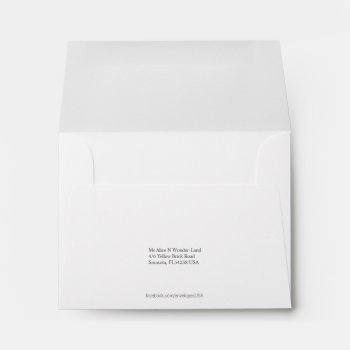 Envelope Size A2 White Return Address by JustEnvelopes at Zazzle