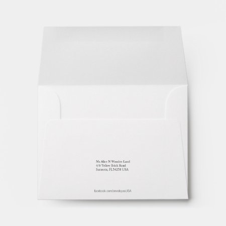 Envelope Size A2 White Return Address