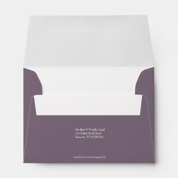 Envelope Size A6 Grey Return Address by JustEnvelopes at Zazzle