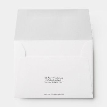 Envelope Size A6 White Return Address by JustEnvelopes at Zazzle