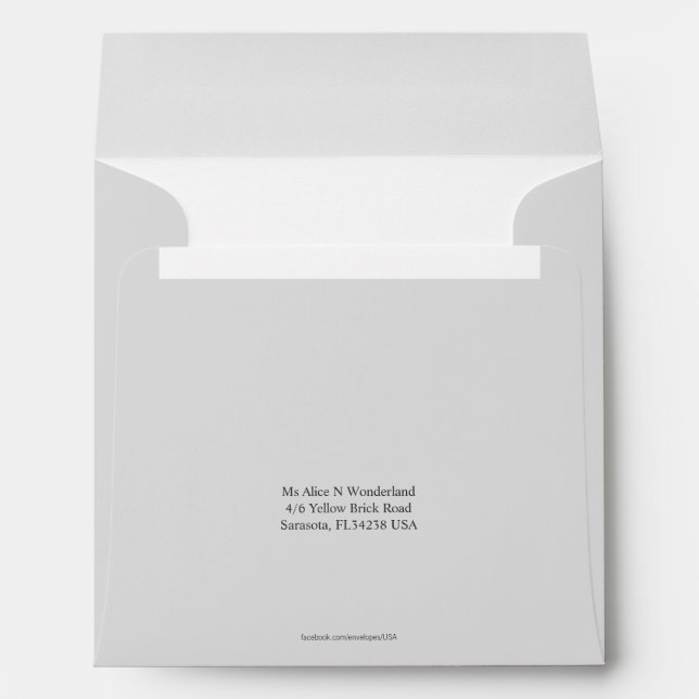 Envelope Square Light Grey Return Address (Back (Bottom))