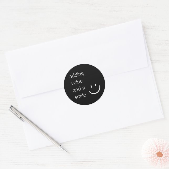 Envelope Sticker - Adding Value and a Smile (Envelope)