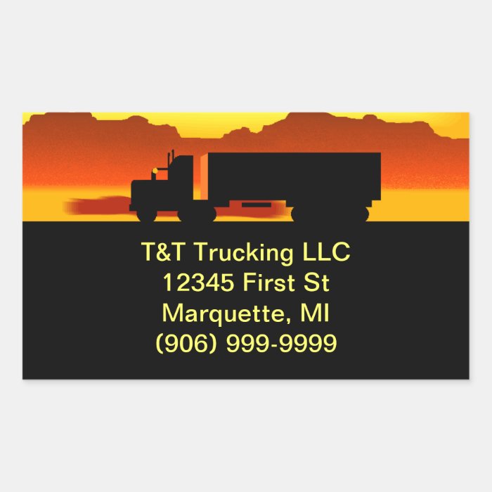 Envelope Stickers Semi OTR Trucking CO Promotion