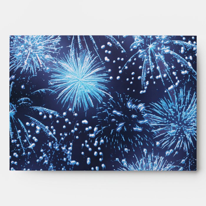 Envelope template   exploding fireworks display