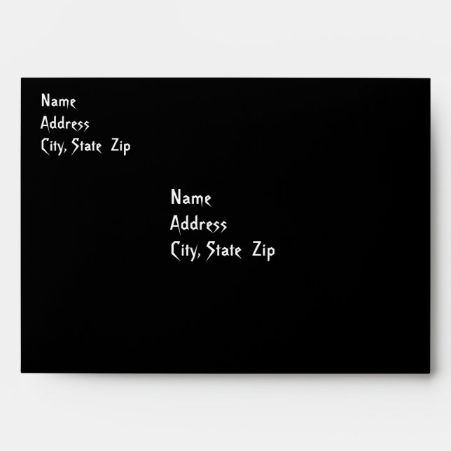 Envelope, Vampire, Gothic Art Drawing Envelope (Front)