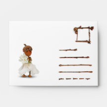 Envelope with acorn elves
