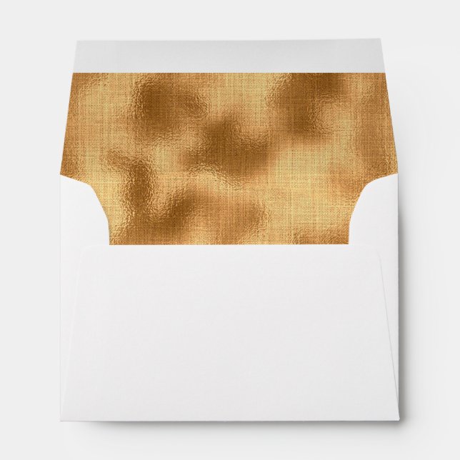 Envelope with gold faux metal foil lining (Back (Bottom))