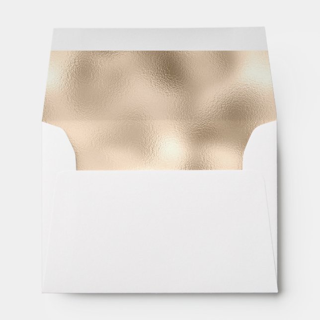 Envelope with pearl faux foil metal lining (Back (Bottom))