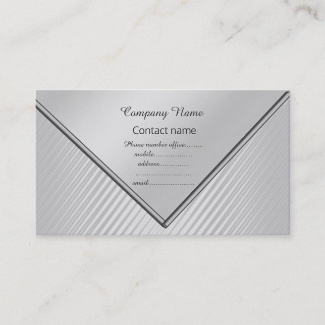 ENVELOPED BUSINESS CARD SILVER (Front)
