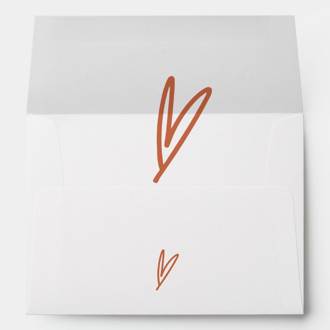 Envelopes 5x7 Boho Heart Minimalist Terracotta (Creator Uploaded)