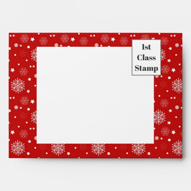 Envelopes - Dear Santa White Snowflakes (Front)