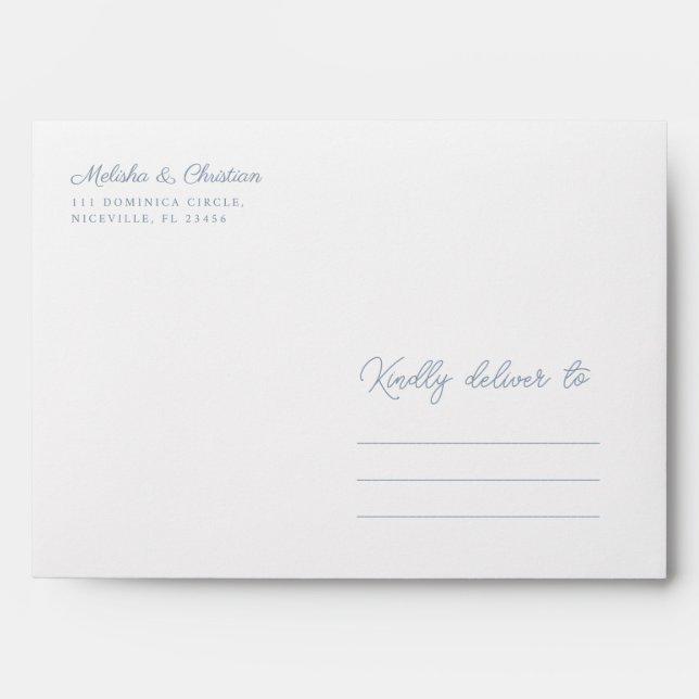 Envelopes for a modern minimalist wedding. (Front)