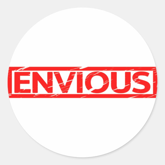 Envious Stamp Classic Round Sticker (Front)