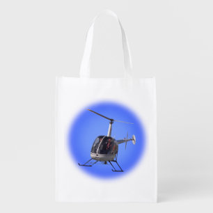 Enviro-Friendly Helicopter Gifts Tote Bags