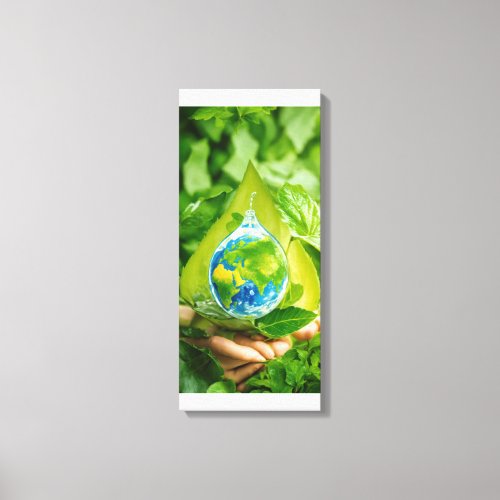 Environment to save greenery and water in world    canvas print